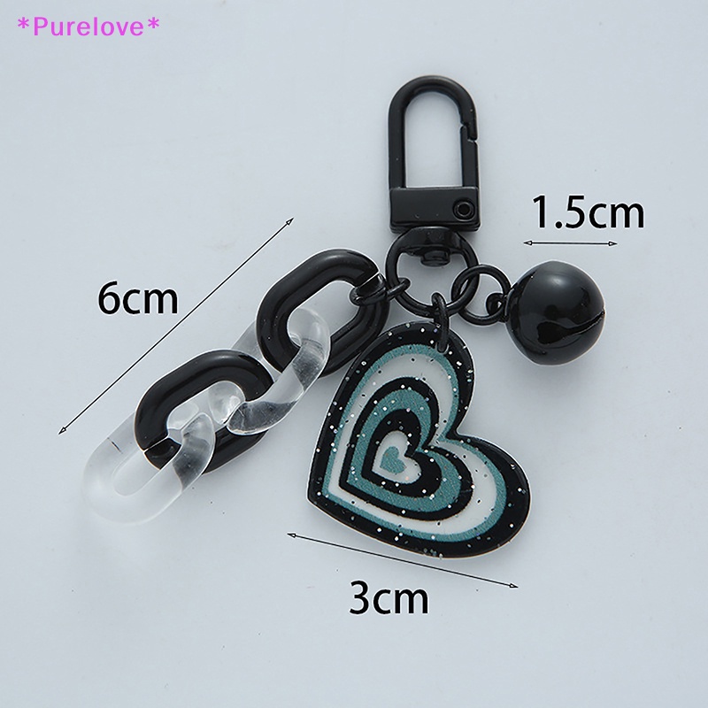 Móc Khóa Xe Hơi Hình Trái Tim Bằng Acrylic Dễ Thương Mới