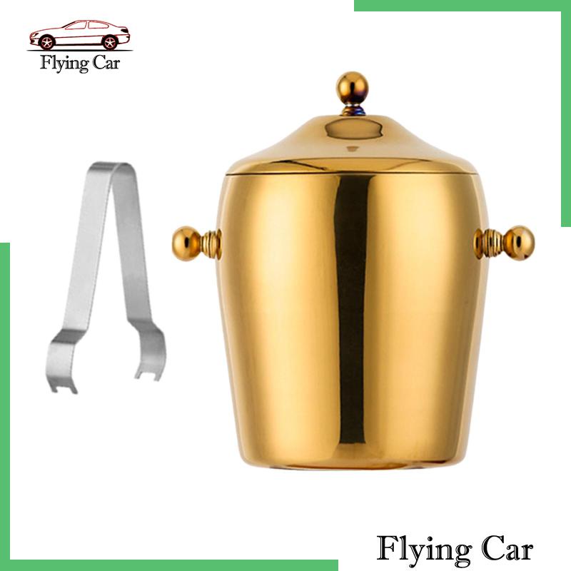 Xô Kim Loại Đựng Đá / Nước Uống Cách Nhiệt Có Nắp Đậy Dùng Cho Tiệc BBQ / Bar / Tiệc Tùng Lzdjfmy