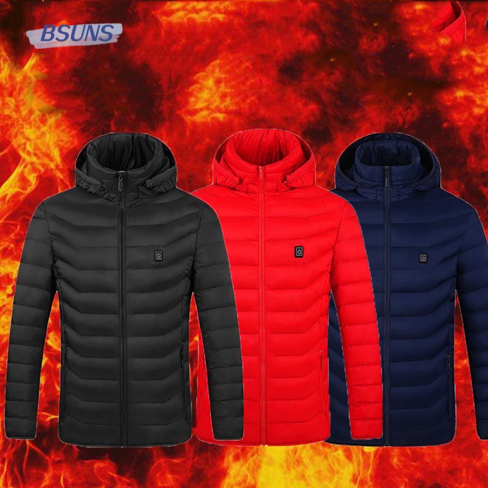 Áo Khoác Cotton Giữ Ấm Có Nón Sạc Usb Cho Nam Nữ