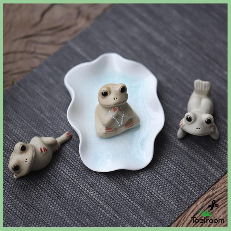 Mô Hình Tượng Ếch Thú Cưng Cỡ Nhỏ Bằng Gốm Thanh Lịch