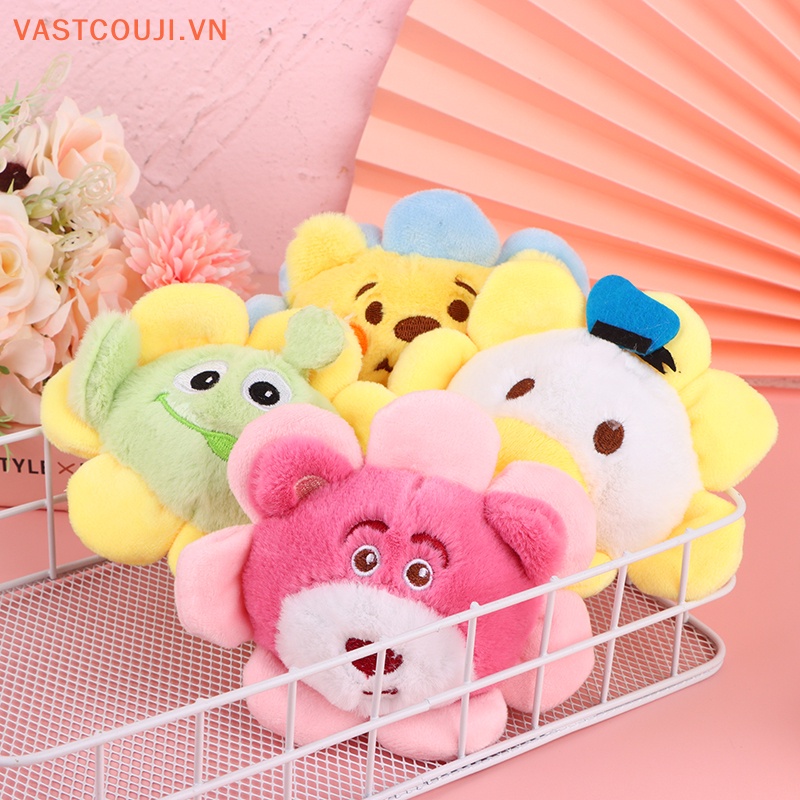 Móc Khóa Hình Đồ chơi nhồi bông Mặt Trời / Gấu / Vịt Đáng Yêu