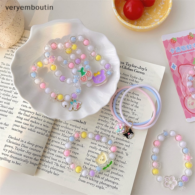 Vòng Tay Chuỗi Hạt Chống Muỗi Họa Tiết Hoạt Hình Dễ Thương Thời Trang Mùa Hè Cho Bé