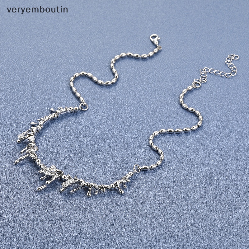 Vòng Cổ Choker Mặt Hình Giọt Nước Bằng Hợp Kim Phong Cách Hip Hop Thời Trang Cho Nữ