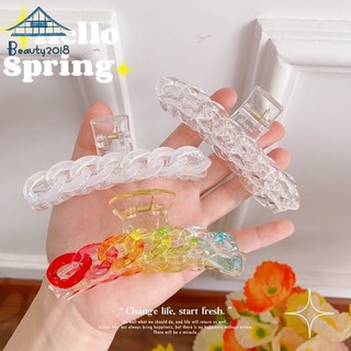  Kẹp Càng Cua Thiết Kế Phối Nhựa Trong Suốt Xinh Xắn Cho Nữ