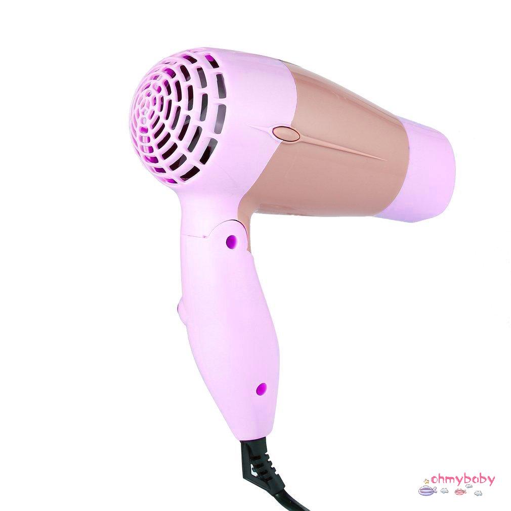 [OMB] Mini Di Động Tay Cầm Có Thể Gập Lại Máy Sấy Tóc 1000W Nhỏ Gọn Thổi Gió Nóng Tiếng Ồn Thấp Tuổi Thọ Cho Du Lịch Ngoài Trời [Z/14]