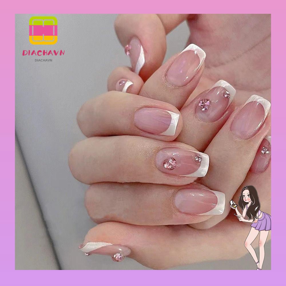 Móng Tay Giả DIY Che Phủ Toàn Diện Phong Cách Pháp