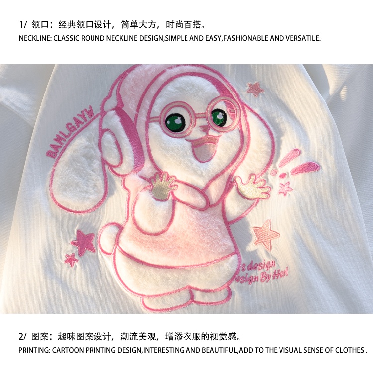 Áo Thun Tay Ngắn Chất Liệu 100% Cotton Cao Cấp Thời Trang Theo Phong Cách Hàn Quốc Cho Nữ