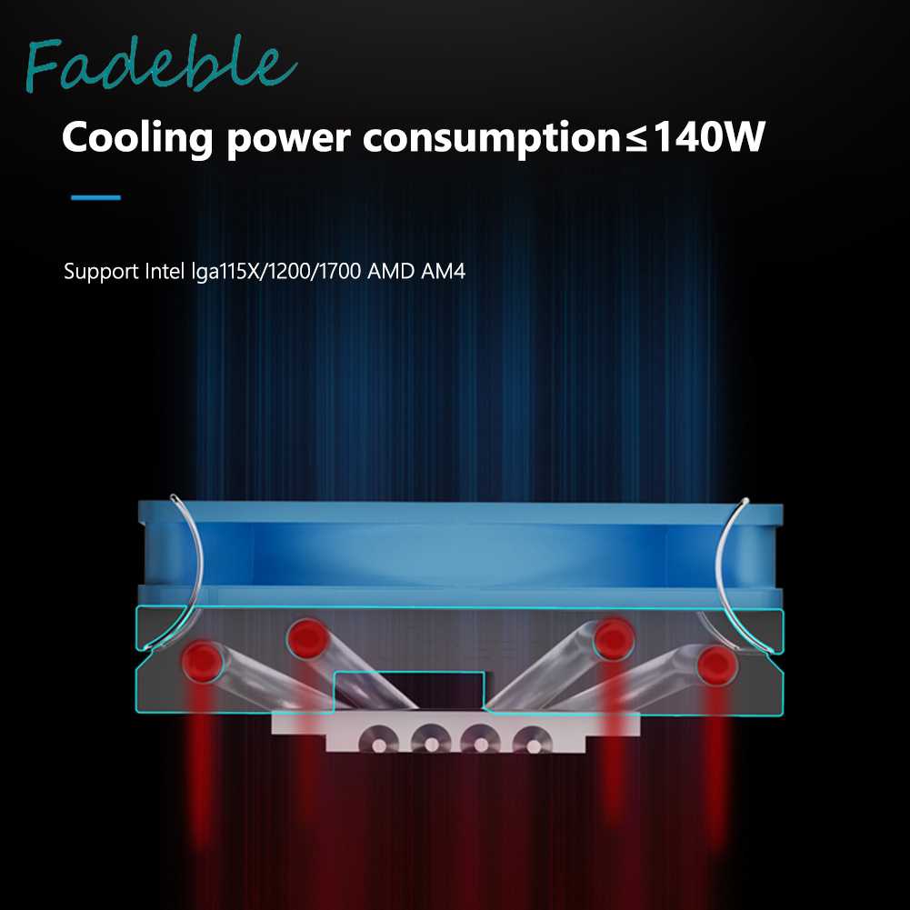 Quạt Tản Nhiệt Làm Mát CPU HP-400S HTPC 4 Ống Dẫn Nhiệt