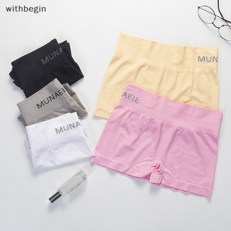 Quần Lót Boxer Cotton Ngắn Không Đường May Định Hình Cơ Thể Thời Trang Cho Nữ