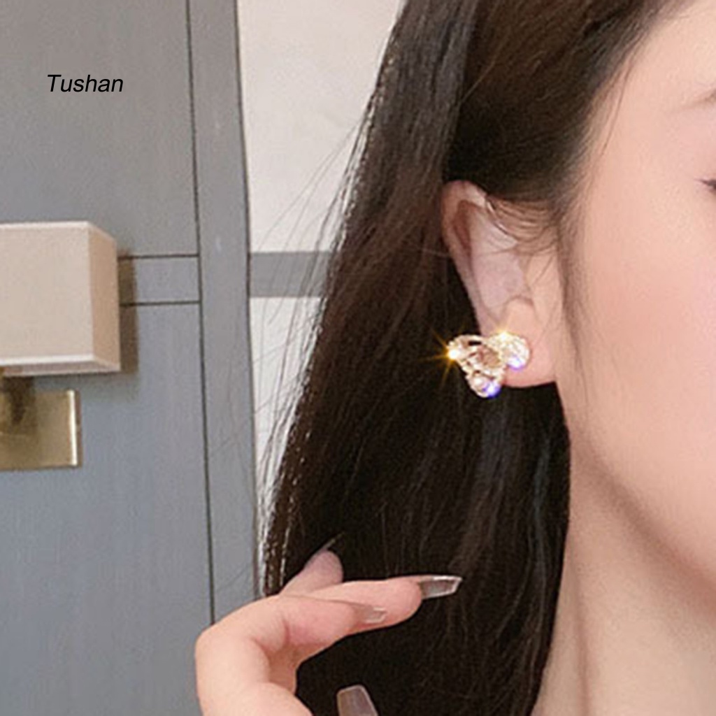 1 Đôi Bông Tai Hình Bướm Đính Đá Thời Trang Dành Cho Nữ