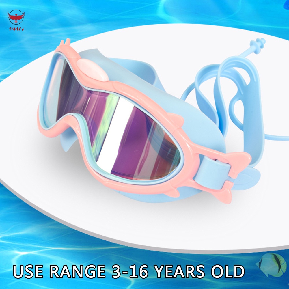 Kính Bơi Chống Sương Mù Trong Suốt Màu Macaron Dành Cho Trẻ Em