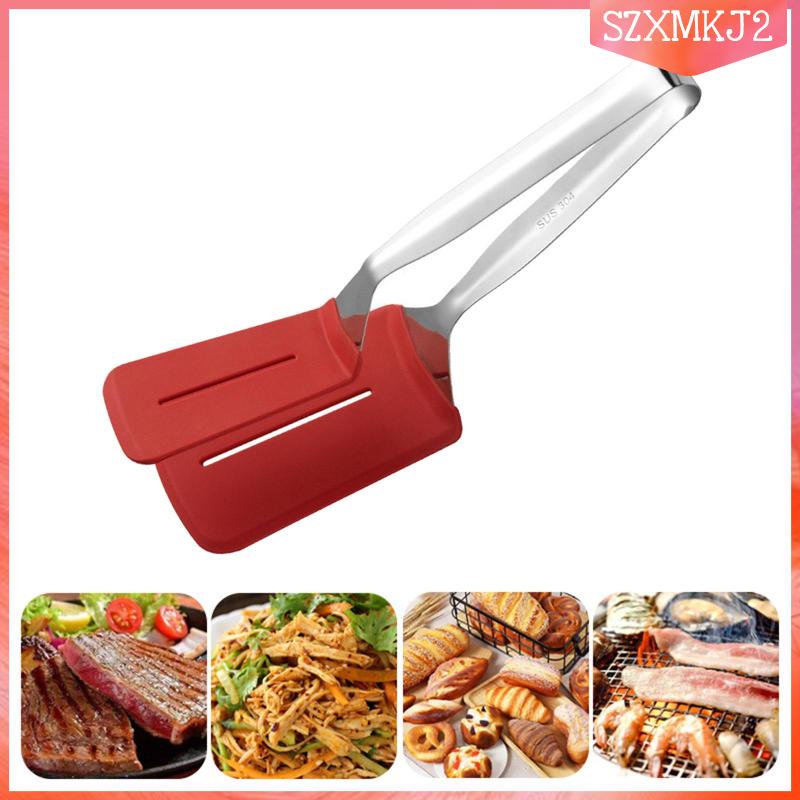 Kẹp Gắp Thịt Làm Bánh Hamburger Bằng Silicone Và Thép Không Gỉ 2 Cái