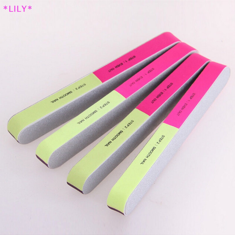 Lily 1/2pcs Nail Art Sanding Đệm tập tin Wearable khối cho móng tay đánh bóng công cụ uuu