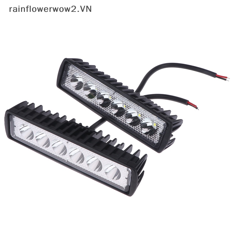 Bộ 2 Đèn LED DRL 6 Bóng 18w Ánh Sáng Cao Chống Nước Chuyên Dụng Cho Xe Hơi