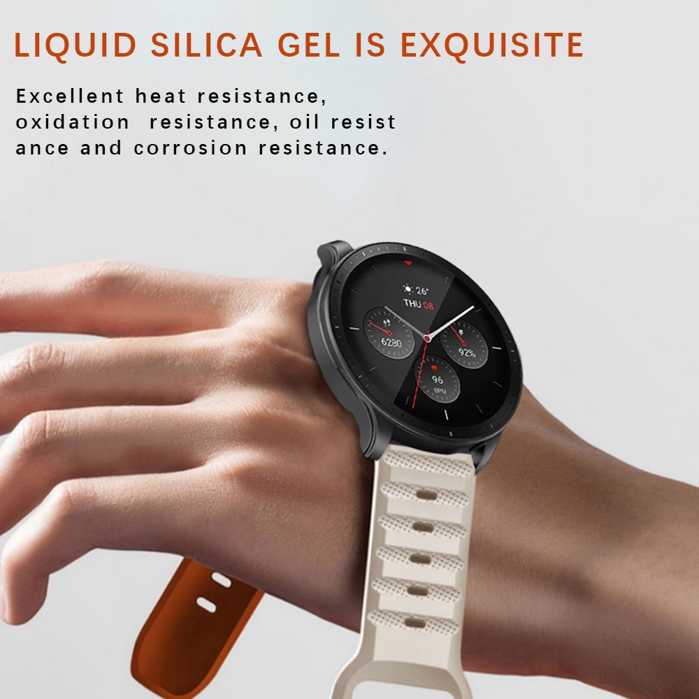 Cho 20 / 22mm Thể Thao Dây Đeo Silicon Cho huawei Watch gt2 / 3 / 4 46mmfor huawei gt 2 / 3 pro gt 2e Amazfit gtr 3 / 3 pro gts 3 / 2 vòng đeo tay dây đeo chống thấm nước