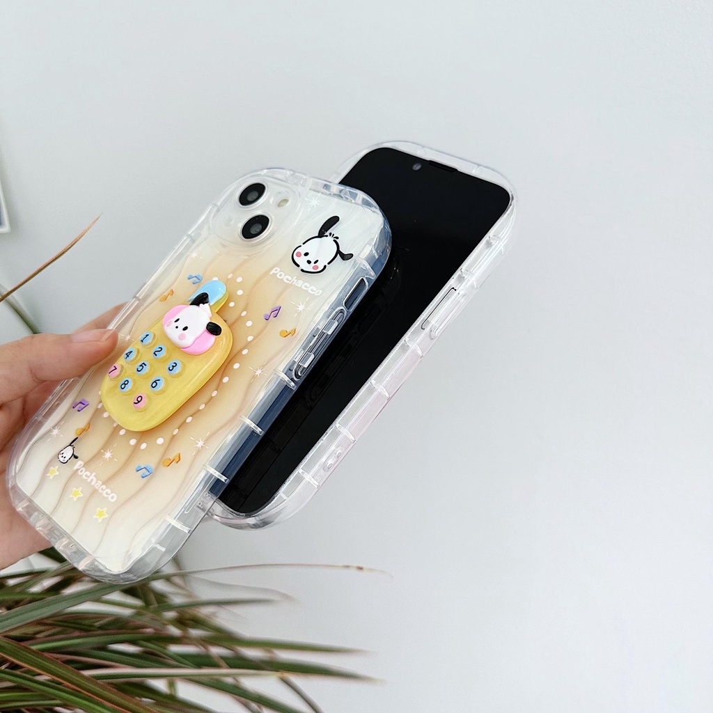 Ốp Điện Thoại Silicon TPU Mềm Trong Suốt In Họa Tiết Hoạt Hình 3D Dễ Thương Chống Sốc Cho iPhone 13 12 11 Pro Max 14 Plus