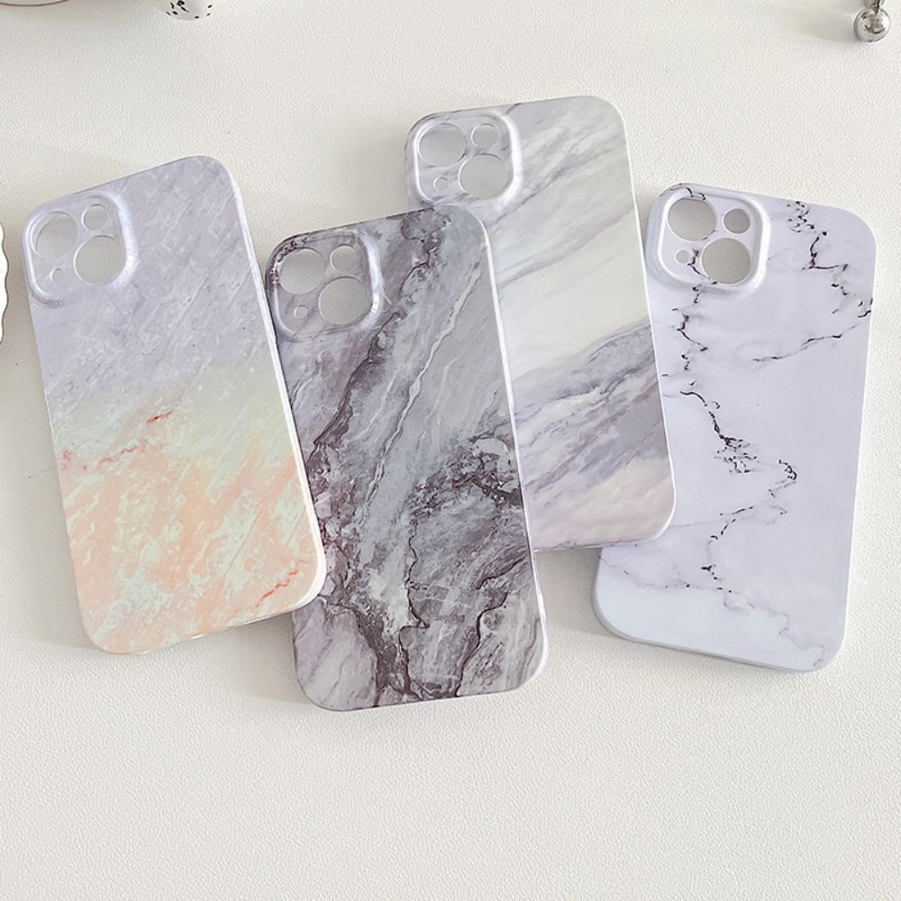 Ốp Điện Thoại TPU Chống Sốc Họa Tiết Vân Đá Cho IPhone 11 14 13 12 Pro Max XR XS Max 7 8 Plus