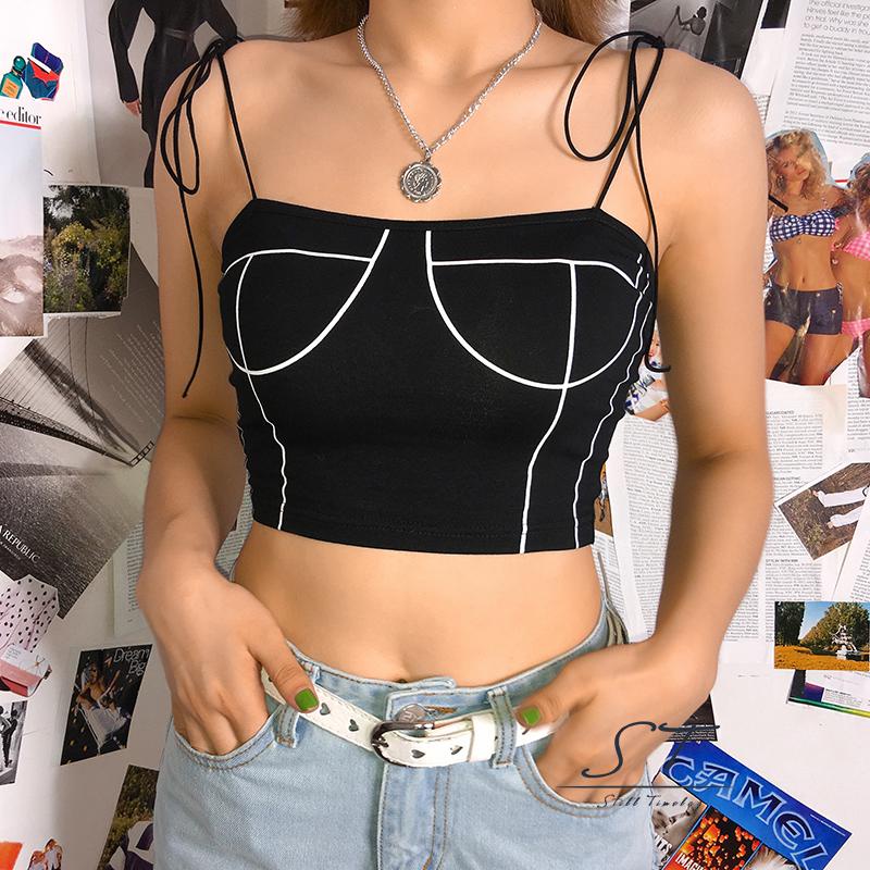 Áo Croptop Không Tay Dáng Ôm Gợi Cảm Cho Nữ