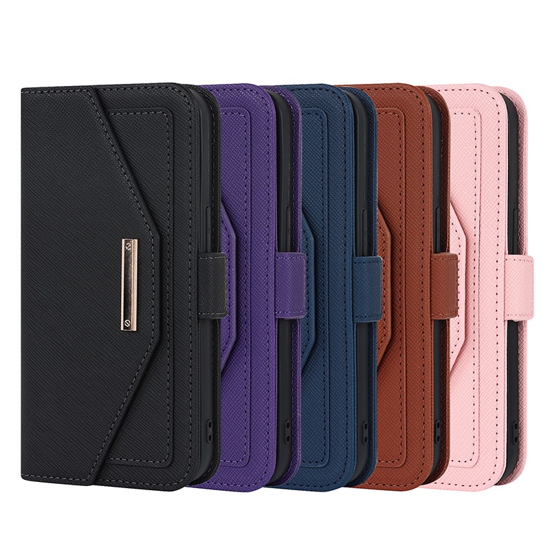 Ốp Điện Thoại Da Kiểu Ví Lật Có Dây Đeo Cho iPhone 14 Pro MAX 14 Plus 13 Pro MAX 11 12 Pro MAX XR XS MAX