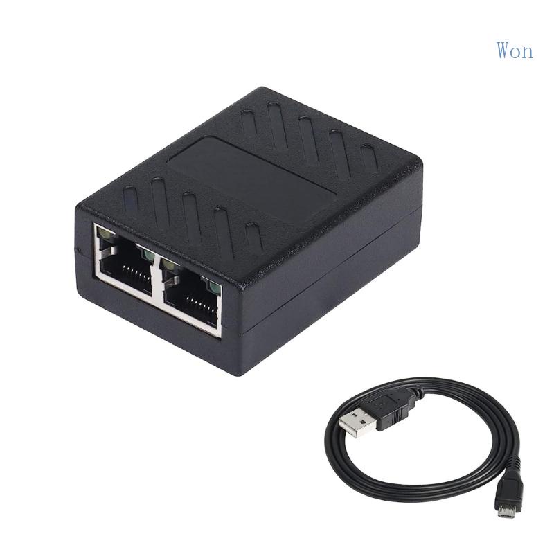 Đầu Nối Chia Cổng Mạng LAN RJ45 1 Sang 2 Cổng Chuyên Dụng