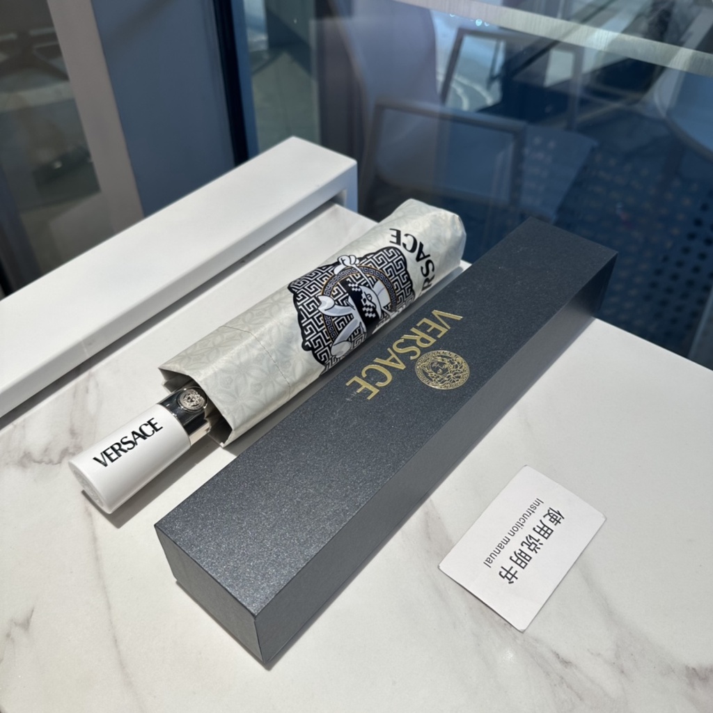 Dù Gấp Tự Động Chống Tia UV Thiết Kế Nhỏ Gọn Thương Hiệu VERSACE