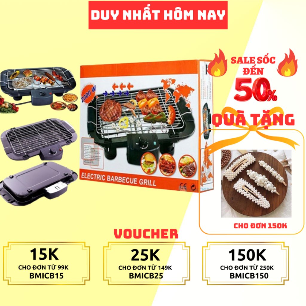 Bếp Nướng Điện Không Khói BBQ Hàn Quốc – bếp nướng loại dài cao cấp tiện dụng thỏa sức mang theo du lịch -FUJIKA
