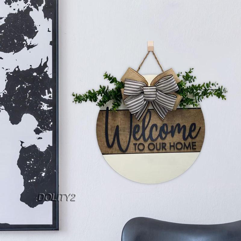 [Dolity2] Biển Hiệu Chào Mừng Bằng Gỗ 12in Gắn Tường / Cửa Trước Trong Nhà / Ngoài Trời