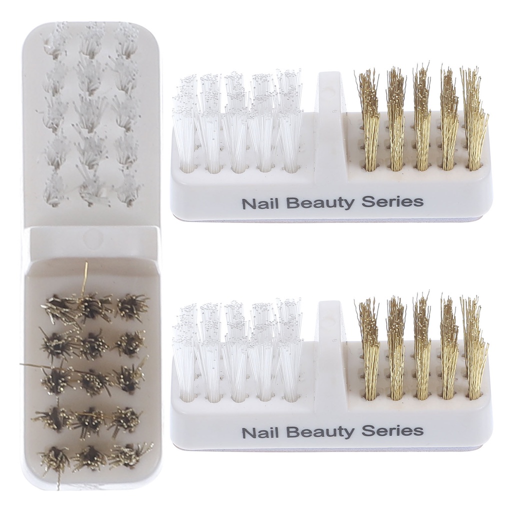 Bộ 3 Bàn Chải Làm Sạch Đầu Mài Móng Tay