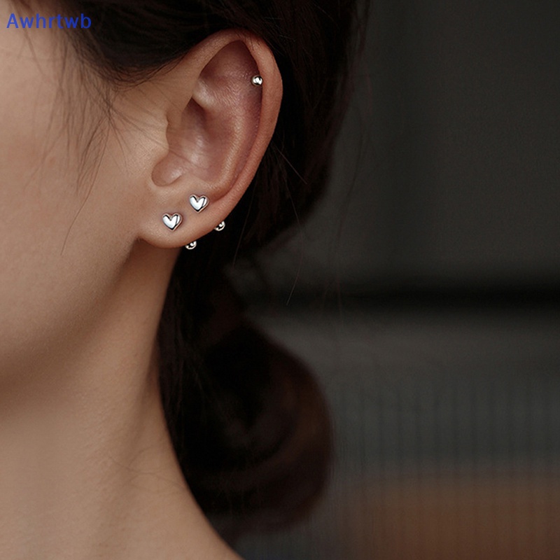 1 Đôi Khuyên Tai Hình Trái Tim Dạng Xoắn Ốc Cho Nữ Mới