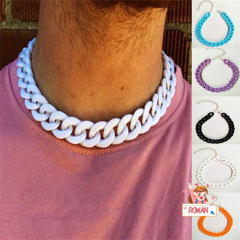 Vòng Cổ Dây Xích Acrylic Unisex Phong Cách Hip Hop Cá Tính