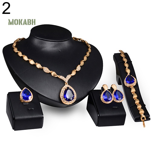 Bộ Trang SứC HợP Kim ĐíNh Đá HìNh GiọT NướC Sang TrọNg (Size US6-9)