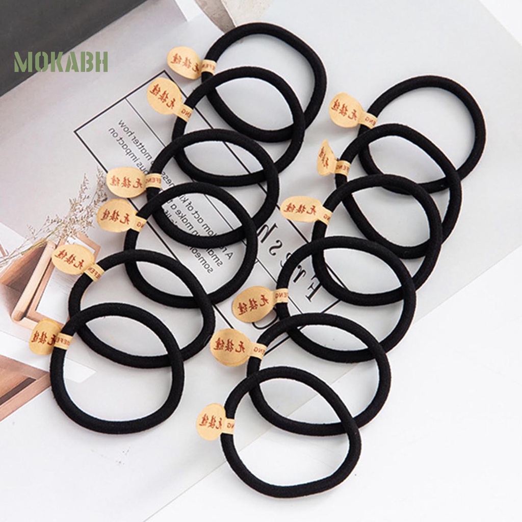 Dây Cột Tóc Màu Đen Dày Dặn Co Giãn Tốt Chống Mài Mòn Độ Bền Cao Tiện Dụng Cho Nữ