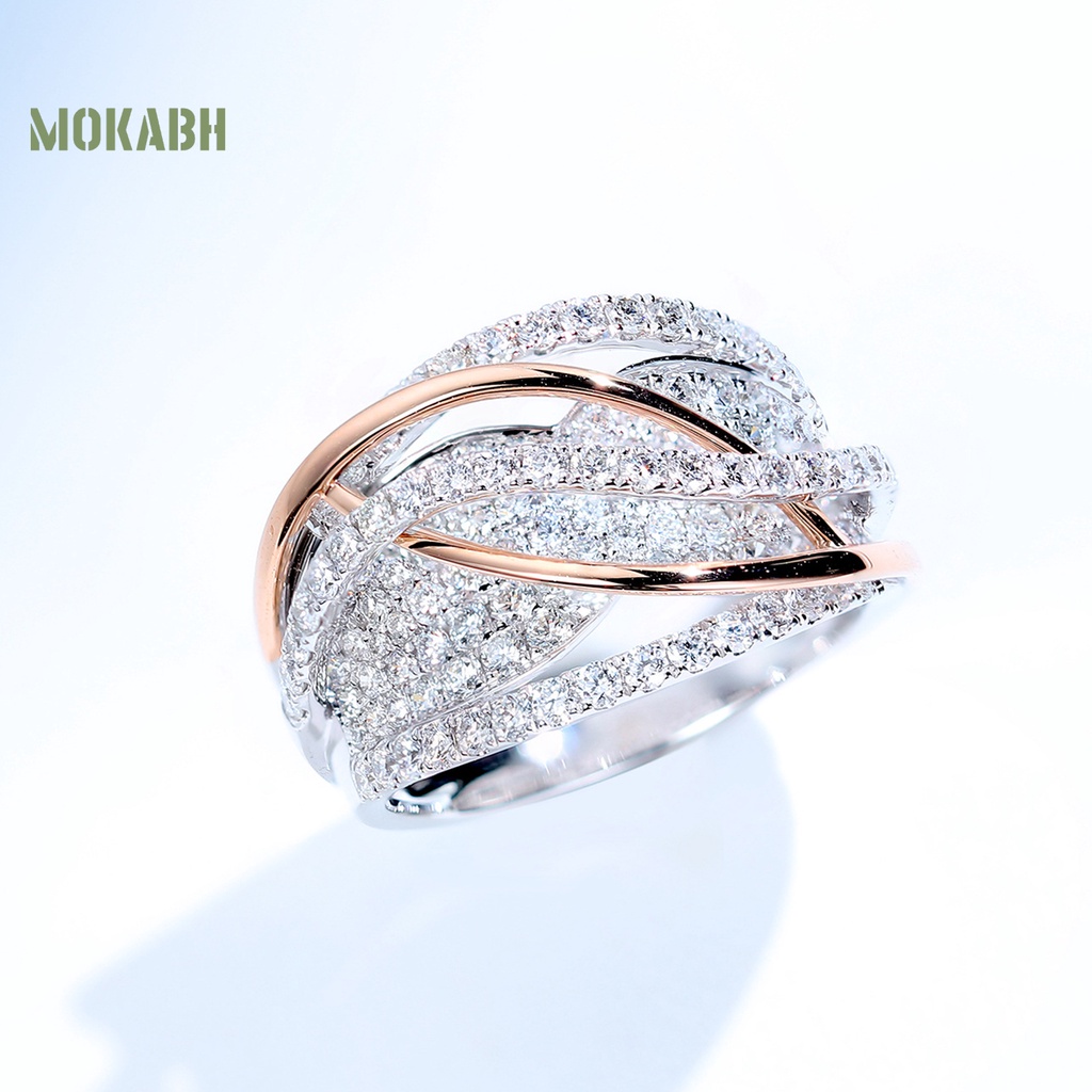 Nhẫn Đính Đá Màu Sắc Tương Phản Thời Trang Cho Nữ