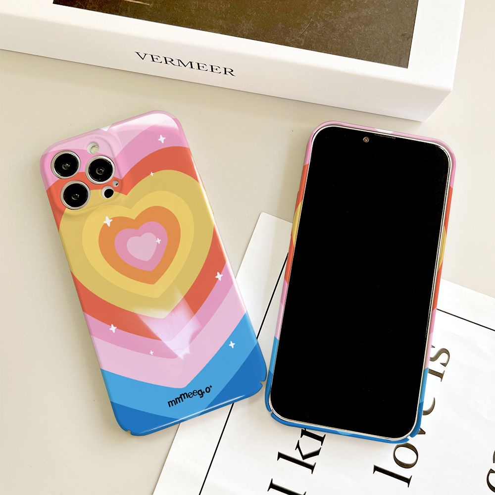 Ốp Điện Thoại Cứng Họa Tiết Trái Tim Xinh Xắn Cho Iphone 12 / promax / 713 Plus Xs 11iPhone14xr8 ULJY