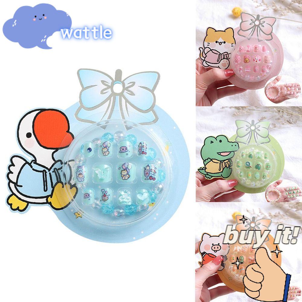 Bộ 24 Móng Tay Giả Hình Thỏ DIY