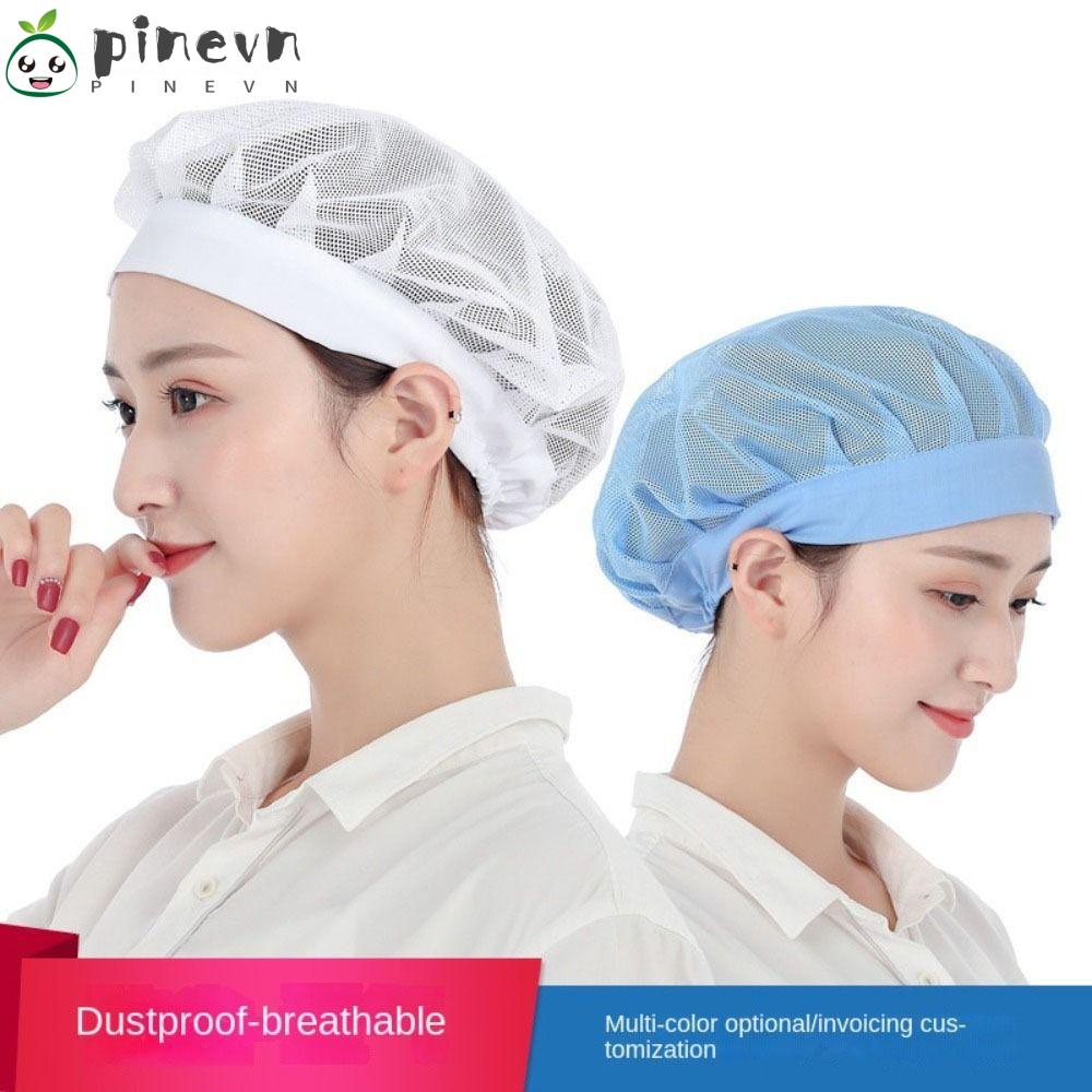 Mũ Đầu Bếp Phối Lưới Có Thể Điều Chỉnh Cho Nam Nữ