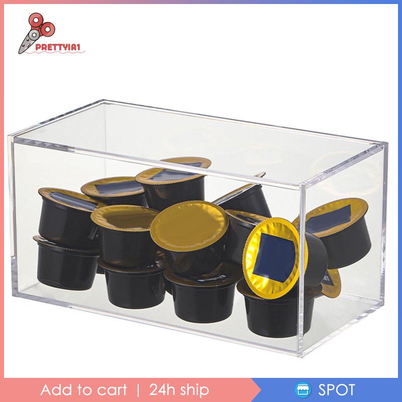 Hộp Đựng Trà / Cà Phê Bằng Acrylic Có Nắp Đậy Tiện Dụng Prettyia1