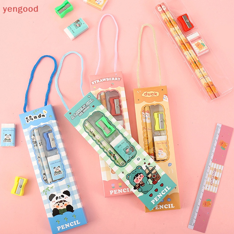 Bộ Dụng Cụ Tẩy Bút Chì Hình Động Vật Hoạt Hình Dễ Thương