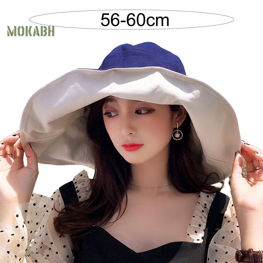 Nón Tai Bèo Hai Lớp Màu Sắc Tương Phản Thời Trang Mùa Hè Cho Nữ