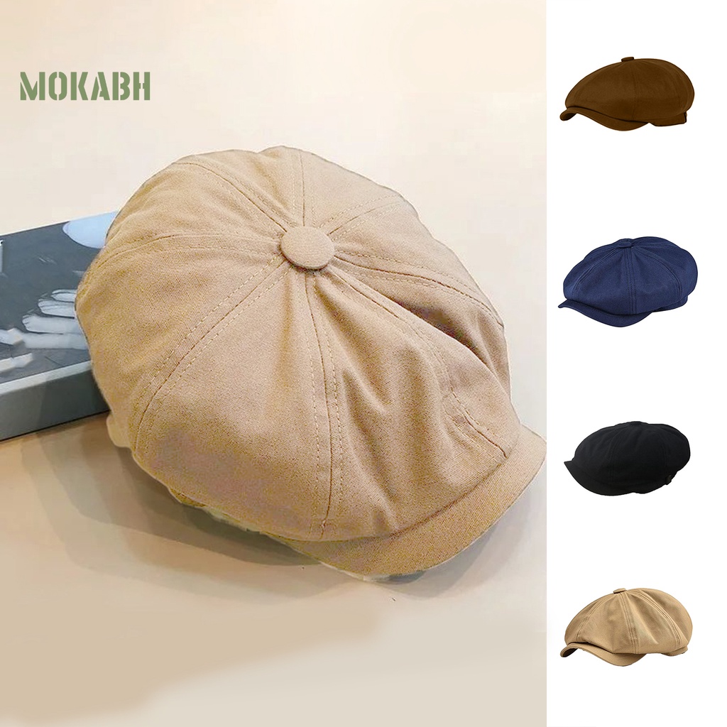 [Mok Abh] Mũ Beret Phong Cách Anh Quốc Cổ Điển Thoáng Khí Chống Nắng Thời Trang