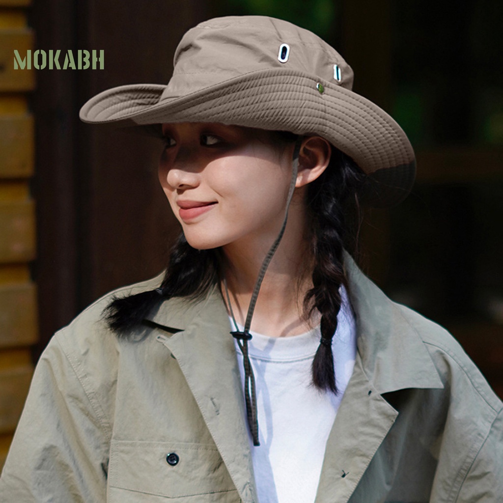 Mũ Tai Bèo Màu Trơn Mau Khô Chống Gió Có Dây Điều Chỉnh Được Cho Nam