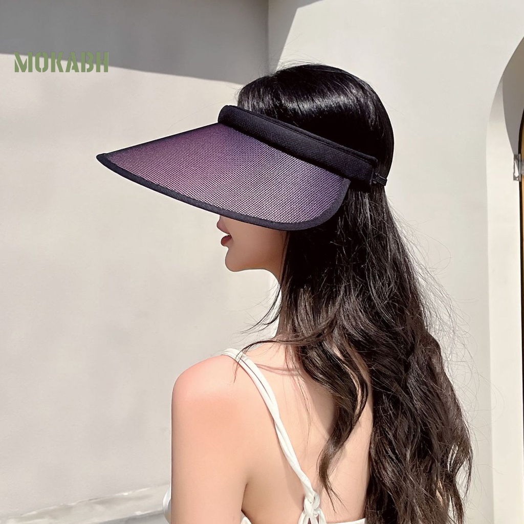 Mũ Chống Nắng Vành Rộng Hở Chóp Bằng Vải Lanh Độ Bền Cao Thoải Mái Có Thể Điều Chỉnh