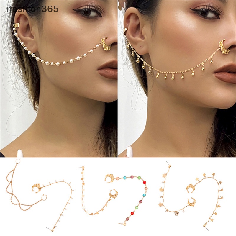 Khuyên Mũi Tua Rua Đính Ngọc Trai Giả Bằng Hợp Kim Thời Trang Bohemia Cho Nữ ifashion365