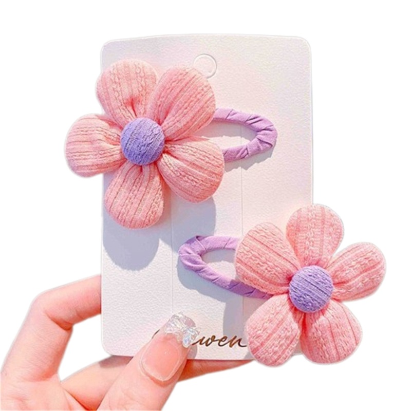 Set 2 Kẹp Tóc Hình Hoa Xinh Xắn Cho Bé Gái