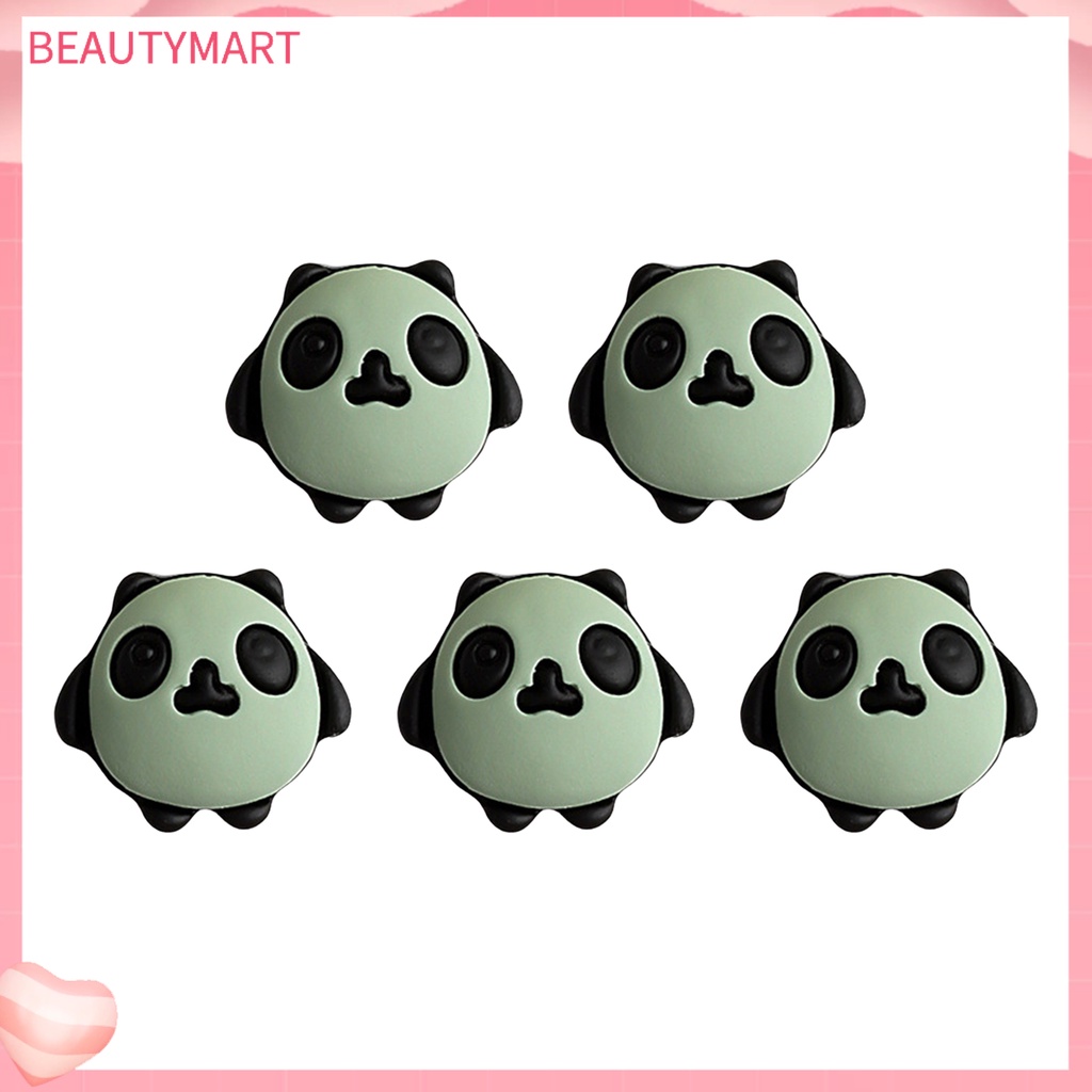 Bộ 5 Phụ Kiện Trang Trí Móng Tay Hình Gấu Trúc Hoạt Hình DIY