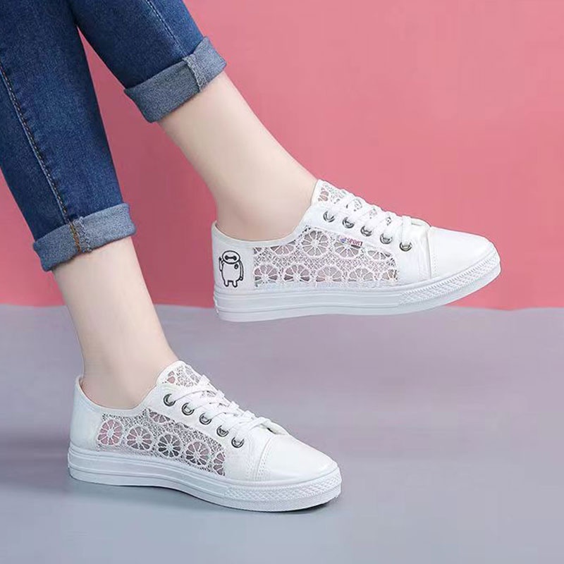 GUDETU  Giày Thể Thao Vải Canvas Thoáng Khí Thời Trang Phong Cách Cho Nữ