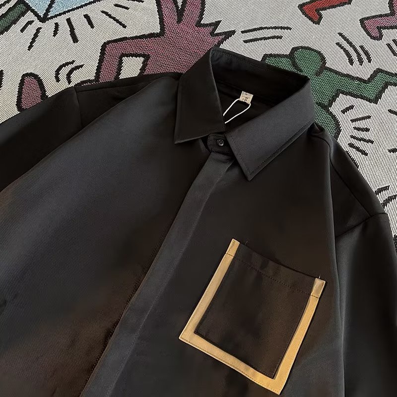 Áo Sơ Mi Tay Lửng Phong Cách Hàn Quốc Thời Trang Mùa Hè Mới Cho Nam