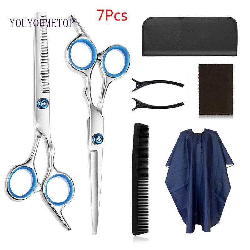 Bộ 7 Kéo Cắt Tóc 6 Inch Bằng Thép Không Gỉ