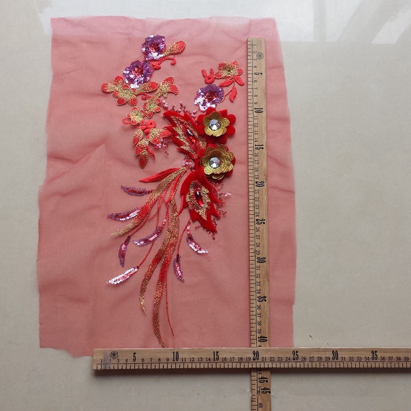 1 Miếng Dán Trang Trí Quần Áo Hình Kim Cương Giả 20 * 40cm DIY