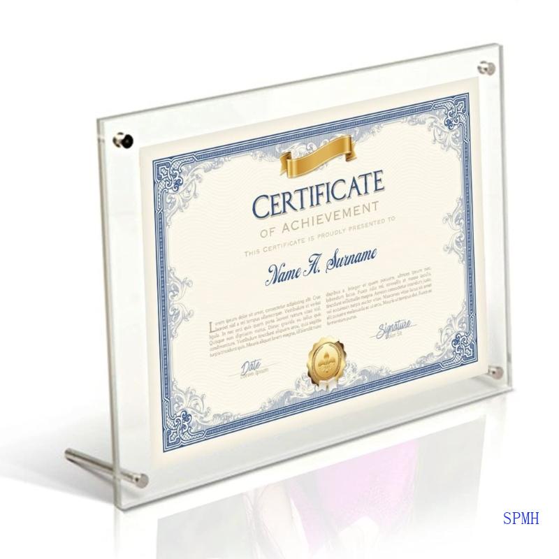 Giá Đỡ Khung Ảnh Bằng Acrylic Trong Suốt Khổ A4 Độc Đáo Trang Trí Bàn Ăn / Nhà Hàng